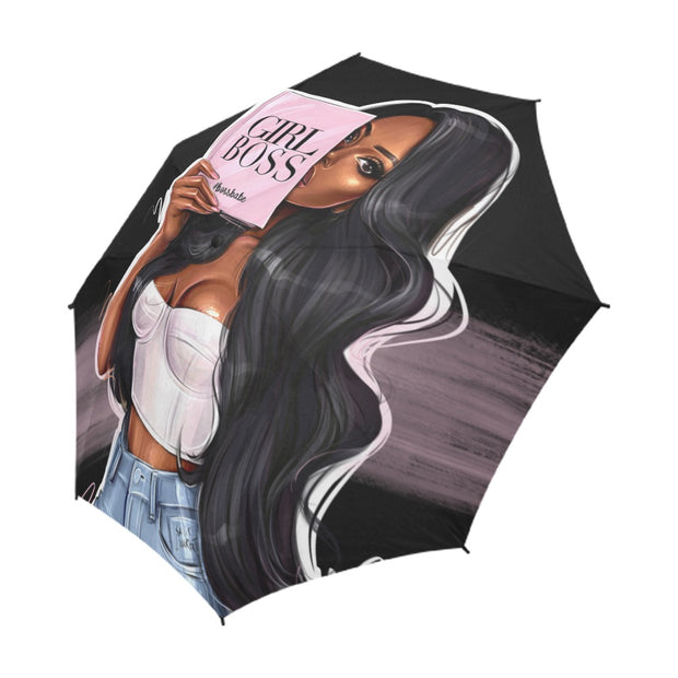 Girl Boss Semi-Automatic Foldable Umbrella