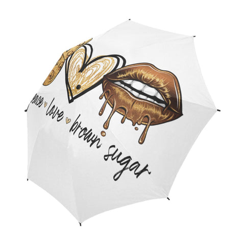 Brown Sugar Melanin Semi-Automatic Foldable Umbrella