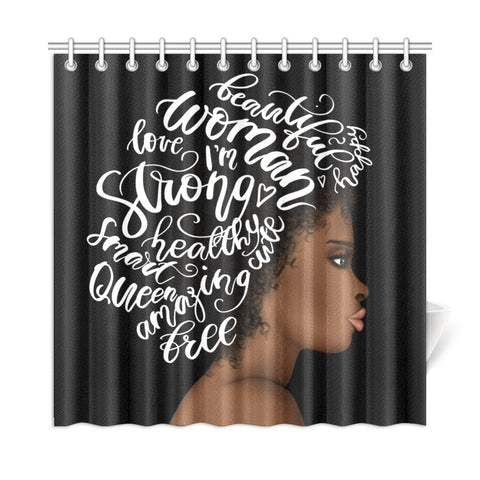 Strong Woman Shower Curtain 72"x72"