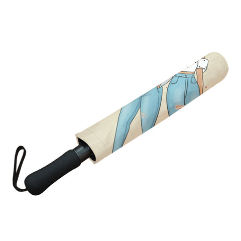 Friends Semi-Automatic Foldable Umbrella