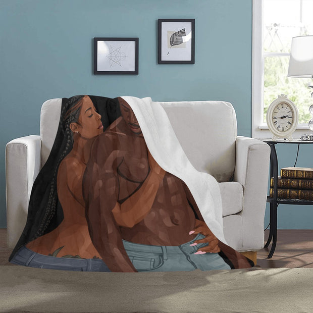 Melanin Couple Ultra-Soft Micro Fleece Blanket 50"x60"