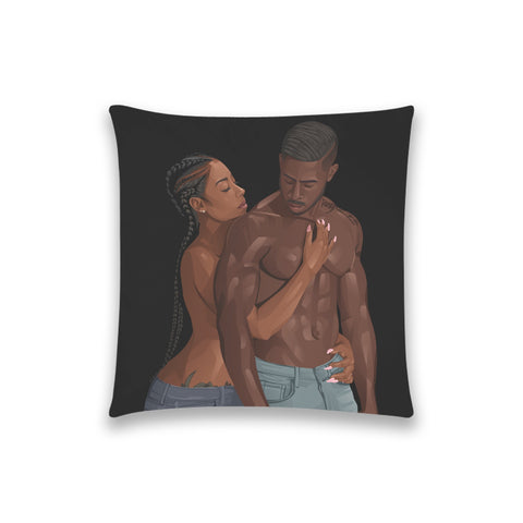 Black Love Pillow 18"x18"