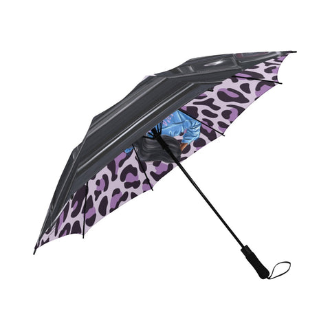 Boss Babe Barbie Semi-Automatic Foldable Umbrella