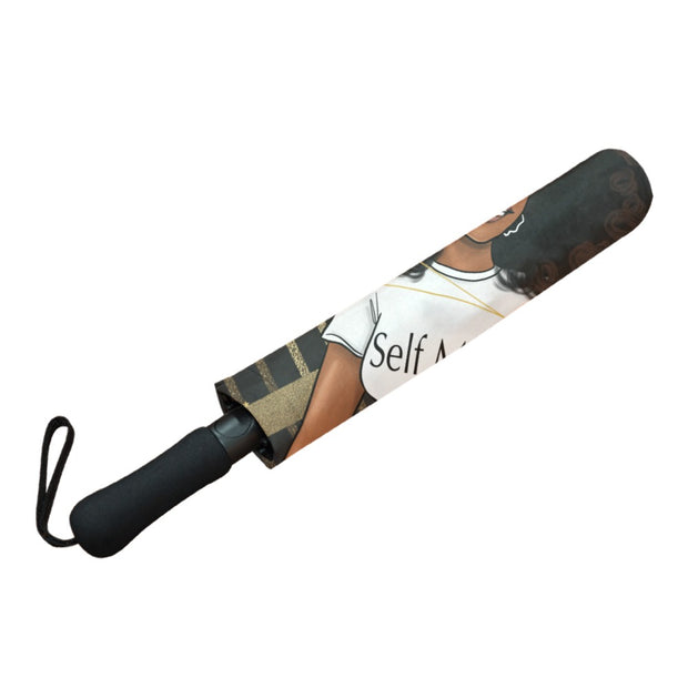 Self Made Queen Semi-Automatic Foldable Umbrella