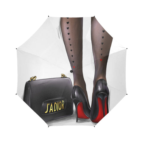 High Heels Semi-Automatic Foldable Umbrella