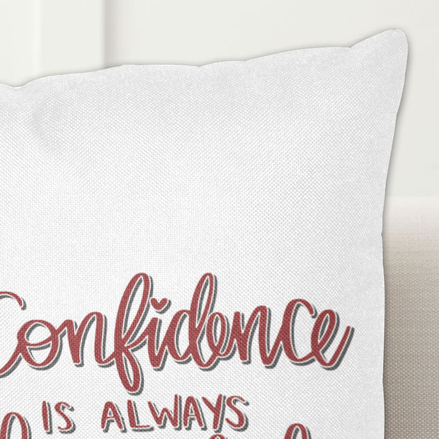 Confidence is Beautiful - Linen Zippered Pillow 18"x18"