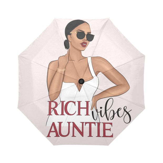 Rich Auntie Vibes Auto-Foldable Umbrella