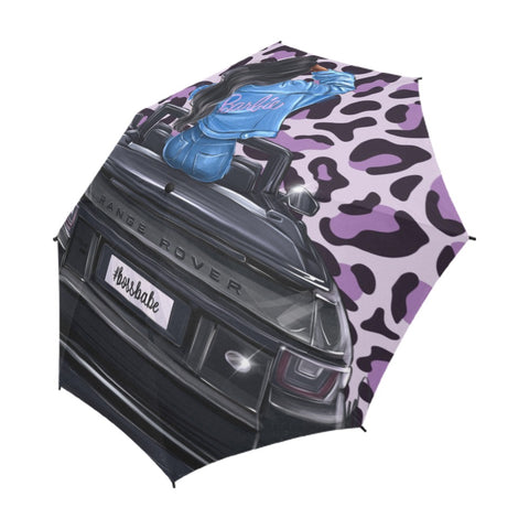 Boss Babe Barbie Semi-Automatic Foldable Umbrella