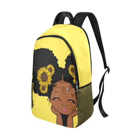 Black Girl Sunflower Backpack