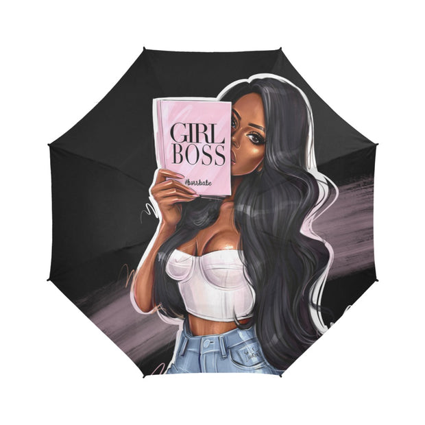 Girl Boss Semi-Automatic Foldable Umbrella