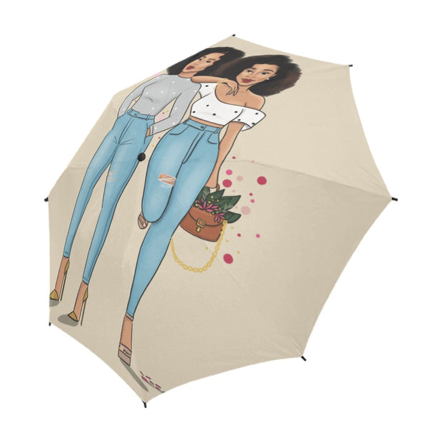 Friends Semi-Automatic Foldable Umbrella