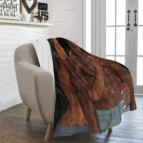 Melanin Couple Ultra-Soft Micro Fleece Blanket 50"x60"