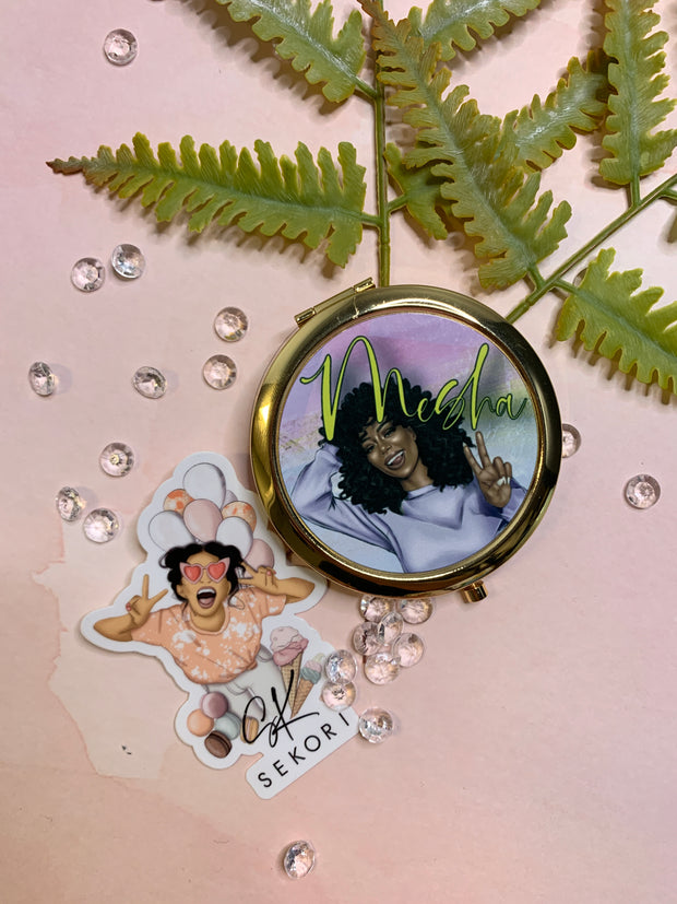 Fun Personalized Compact Mirror