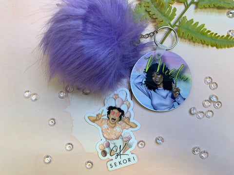 Circle custom keychain