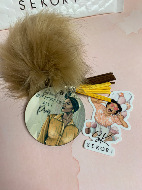 Circle custom keychain